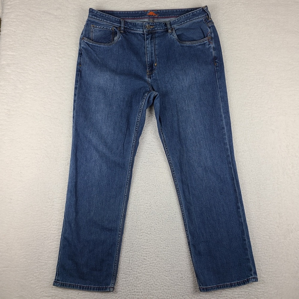 Tommy Bahama Jeans Mens 38x30 Blue Straight Leg Dark Wash Denim